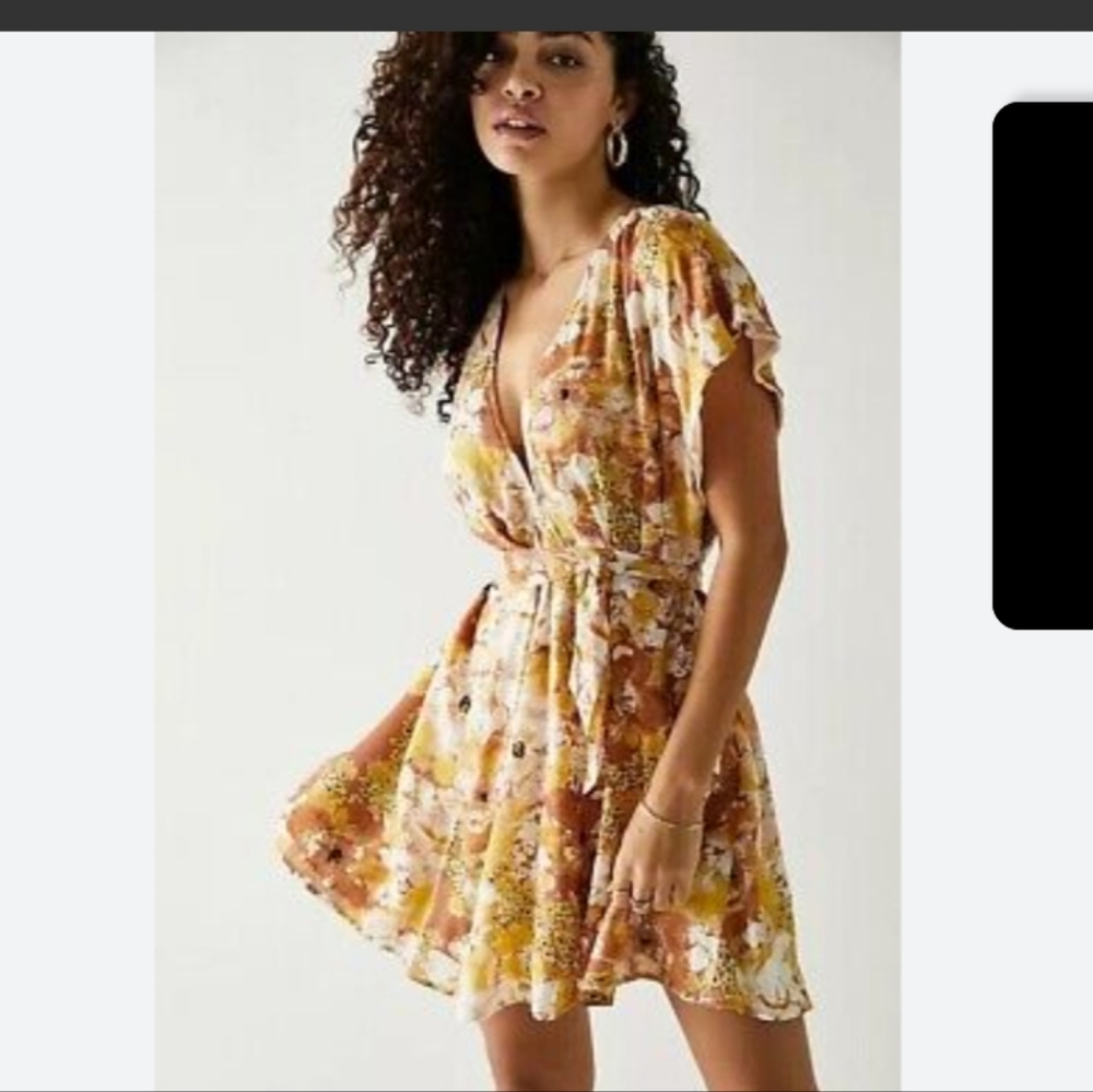Free People Freddy Floral Romantic Dress NWT